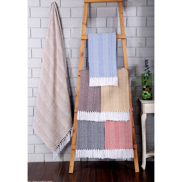 100 Cotton Hand Woven Throw Blankets 50x60 Set of 2
